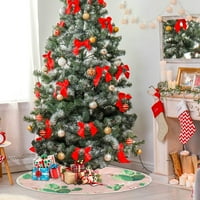 CactusFlower Xmas božićno stablo suknje za prostirku za odmor za zabavu u zatvorenom vanjskom otvorenom