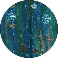 Ahgly Company u zatvorenom okruglom apstraktnoj svijetloj plavi prostirke savremene površine, 5 'krug