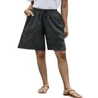 Beiwei Dame Ljeto Plaže Kratke hlače Čvrsta boja Bermuda kratke hlače Ravna noga Mini pantne casual