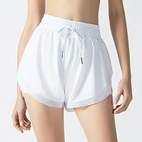 Ganfancp ljetne kratke hlače za žene lažne dvije sportske kratke hlače Fitness trčanje casual hlača