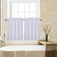 Kafića Dužina zavjesa, vafle tkani teksturirani zavjese za malene vrste za kuhinjsku kupaonicu Zavjese
