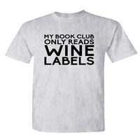 Klub knjiga Čita vinske etikete - Unise pamučna majica Tee majica, sport, veliki
