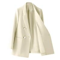 Meuva ženska ležerna jakna sa čvrstim bojama LEALL drži topli i tanki labavi kaput za dugi rukav modni