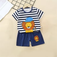 Virmaxy 6 mjeseci-6t Toddler Suit Boys Baby Girls Fashion Slatko štene tiskane kratkih rukava Top Ležerne