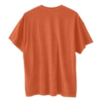Ženska modna mama štampanje uzorak casual kratkih rukava bluza labava radna bluza, narandžasta, m