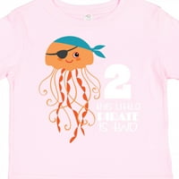 Inktastični drugi rođendan pirat Jellyfish poklon dječaka malih majica ili majica mališana