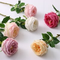Cvijeće umjetne ruže 18 Pojedinačna regija realistična svilena cvjetna mora moral za zabave u uredu