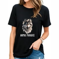 Životinjski raj vuk Lover Ženska grafička majica, ljetni vrhovi kratkih rukava za žene - stilski i udoban