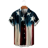 Muška američka američka državna zastava Patriotske košulje s majicama s kratkim rukavima Majice na plaži