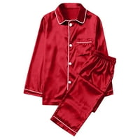 TAWOP Boys Girls Pidžama Set pidžamas Padams roditelj-dijete odijelo meka i udobna bluza s dugim rukavima