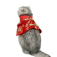 Crvena koverta party kostim Novogodišnja odjeća ovratnik kućnog ljubimca Kućni kaput Cat Cape Cat Cloak