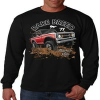 Muška Ford Bronco Rijetka pasmina Crna majica s dugim rukavima Srednja crna