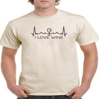 Love Wine Petzirna majica Men -Shartprints dizajni, muški mali