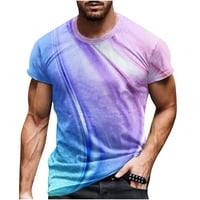 Ayolanni majica za muškarce Casual okruglog vrata 3D digitalni ispis Pulover fitness sportske kratke