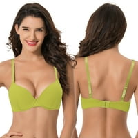 Curve Muse Ženska lampica Lift underwire kabriolet Add Cur Push up Thirt BRA-2PK-Navy, Lime-42DD