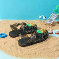 Lijepe sandale Mekane casual slatka plaža non klizaju djevojčice cipele crna