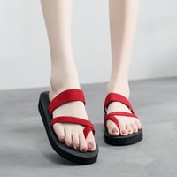 Enquiret ženska boemska plaža plišane papuče djevojke pumpe cipele sandali stan za flop crne veličine