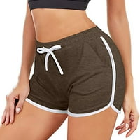 Plus size Yoga kratke hlače Žene High Squik joga hlače Žene zavoja elastične struke casual kratke hlače