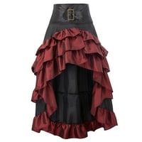 Zermoge ženske haljine plus klirens veličine na prodaju Žene Middl Ages Ruffles Punk Gothic SPLICING