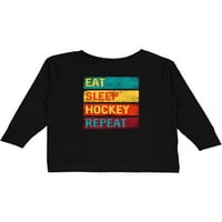Inktastični hokej na ledu Jedite hokej za spavanje Ponovite poklon mališani dečko ili majica s dugim