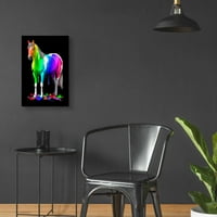 EPIC ART 'RAINBOW LOKE CONSON' BY Crista Forest, akrilna staklena zida Art, 16 x24