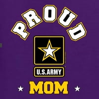 Divlji Bobby ponosna američka vojska mama Americana American Pride Žene Grafički tee, ljubičasta, X-velika