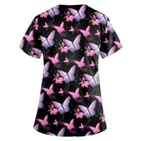 Ženski bluze s kratkim rukavima seksi bluza grafički ispise ženske plus ljetne majice V-izrez na vrhu