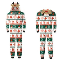 Kombinezon za božićne s kapuljače Pajamas Elk Loungewear Outfits, Porodični Xmas podudarni setovi za