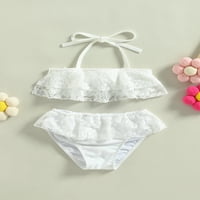 Wakeuple 0-3Y Toddler Baby Girls kupaći letnje ljetne rukavice bez rukava čipke cvijeće na vrhu + bikini