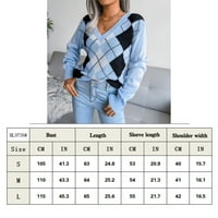 Ženski džemper za casual boju blokiranje dugi pulover za vanjsku izlasku u kupovinu