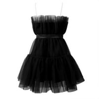Rompers za žene Ljeto Dressy Wedding Pleased mrežica mini haljina od ramena Top crna haljina l