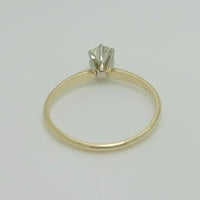 1 3CT Okrugli dijamantni pasijans angažman vjenčani prsten 14k žuto zlato
