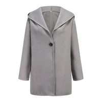 Tkinga moda Ženska zimska jakna od vunene jakne dame toplo tanka dugačka preko ručica - XXL