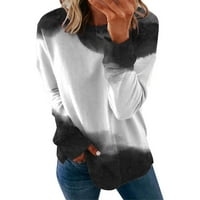 Žene jesenski zimska modna dukserica dugih rukava pulover Duks duks s kapuljačom s kapuljačom, crni