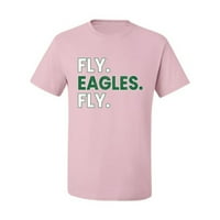 Divlji Bobby Fly Eagles Fly Philly Fudbalski sportovi Grafički tee, svijetlo ružičasta, srednja