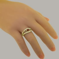 Britanci napravili tradicionalni 9k žuti zlatni prsten sa prirodnim granskim i kulturnim biserima Winmens