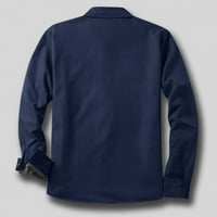 Mornarska muška jakna muška modna jednostavna čvrsta boja topli džep kardigan kaput jakna