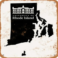 Metalni znak - država Rhode Island - Vintage Rusty Look