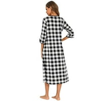 Žene zatvaraju spavanje Sleeress Loovechowns Spa Bathrobe Crewneck Soft Striped Sleephirt Loungeward
