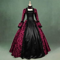 Ženske haljine Halter Bell rukava Bowknot Slim tkane Dužina rubfter renesanse viktorijanska haljina