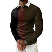 Kali_store muns polo majica muški polo sa džepom dugih rukava Brzi suhi vanjski golf pulover ovratnika
