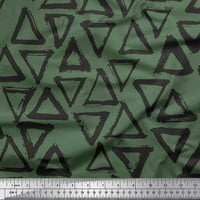 Soimoi zelena pamučna kambrična tkaninska trokuta geometrijska tiskana tkanina od dvorišta široko