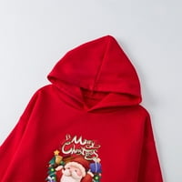 Cuhas Family Pajamas Baby Boys Djevojke Muška slova Božićni Xmas crtani vrhovi kaputa sa kapuljačom