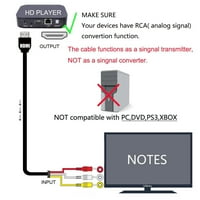Yilb 5ft HDMI kompatibilan sa AV-3RCA konektorom kabl visoke rezolucije plug-a adapterski kabel pretvarača