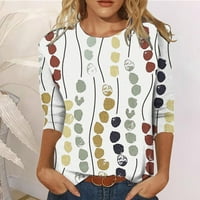 Hanzidakd Plus vrhovi za ženske majice za žene za žene ženske plus veličine modne posade od tiskane