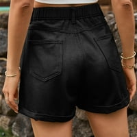 EFSTEB Ljesto zazor ženske kratke hlače vrećaste kratke hlače Trendi casual šorcs comfy gumb patentni