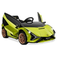 Kidzon Kids 12V električni licencirani Lamborghini automobil - zelena sa zlatnim obručem