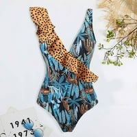 Snoarin plus Size kupaći kostim za žene Tummy Control Sexy Jednodijelni kupaći kostim bikini Leopard