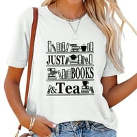 Ljubavne knjige i čaj Polica za knjige Čitanje knjige Liječni ženski grafički grafički tee - Trendi