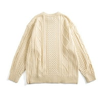 Spol japanski retro okrugli vrat džemper za uvijanje dečka stil labav lijeni stil casual džemper kaput